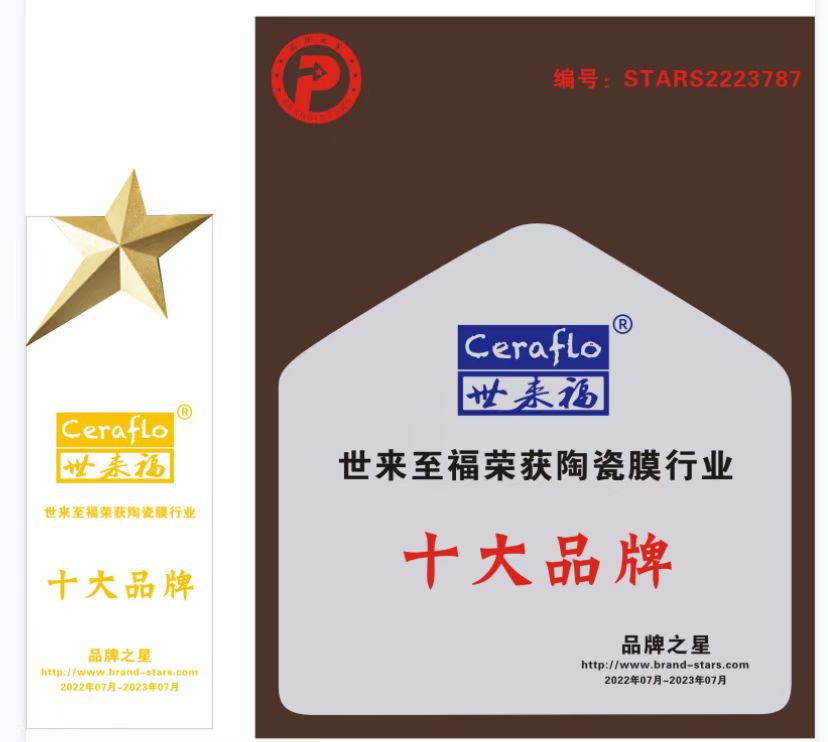 2022年度陶瓷膜行業品牌榜第八名